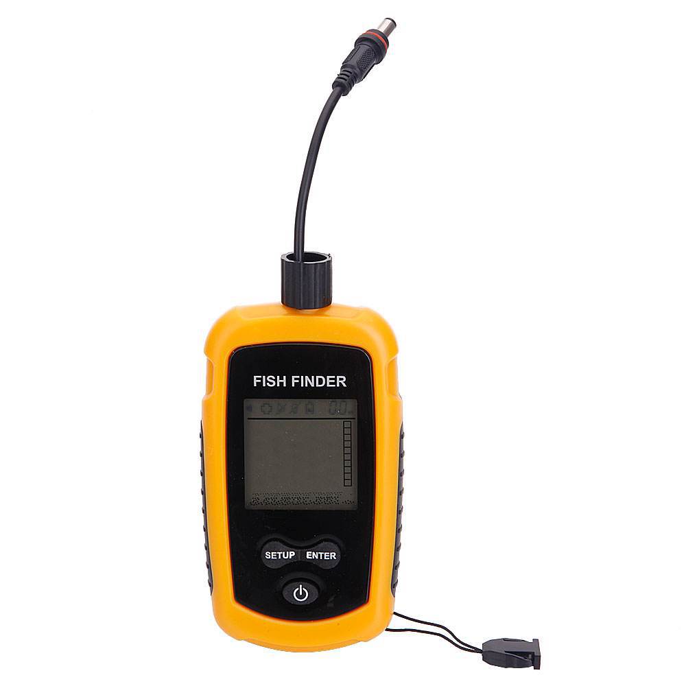 Fishing Depth Finder - Alarm 100M Tragbarer Sonar-Fischfinder mit Sonarabdeckung,